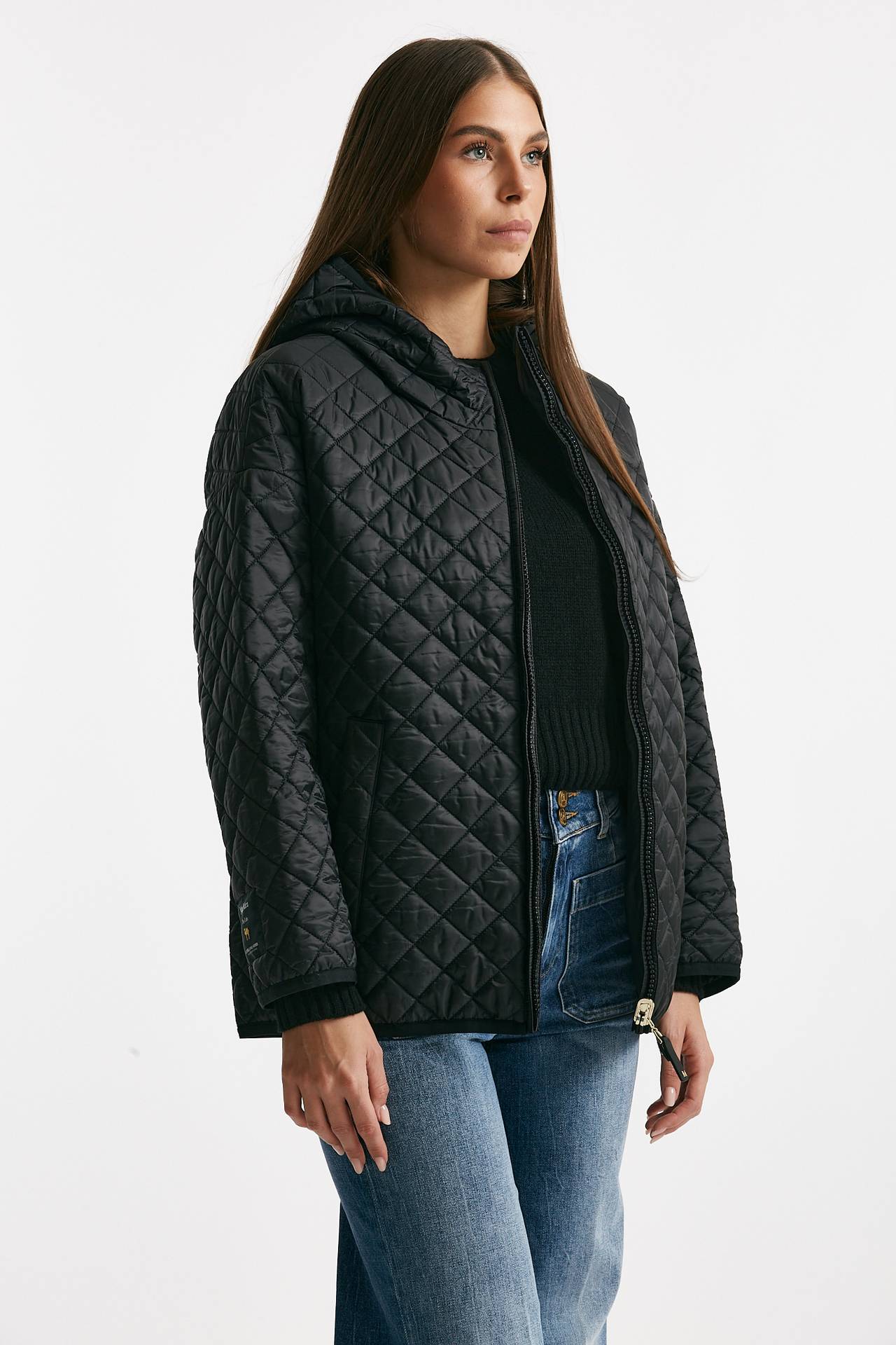 Giubbino LEO in tela antigoccia nero donna Max mara s - 1