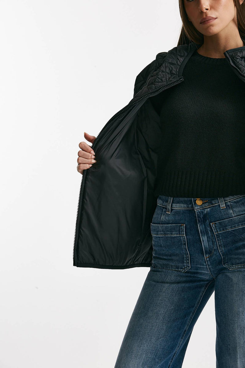 Giubbino LEO in tela antigoccia nero donna Max mara s - 7