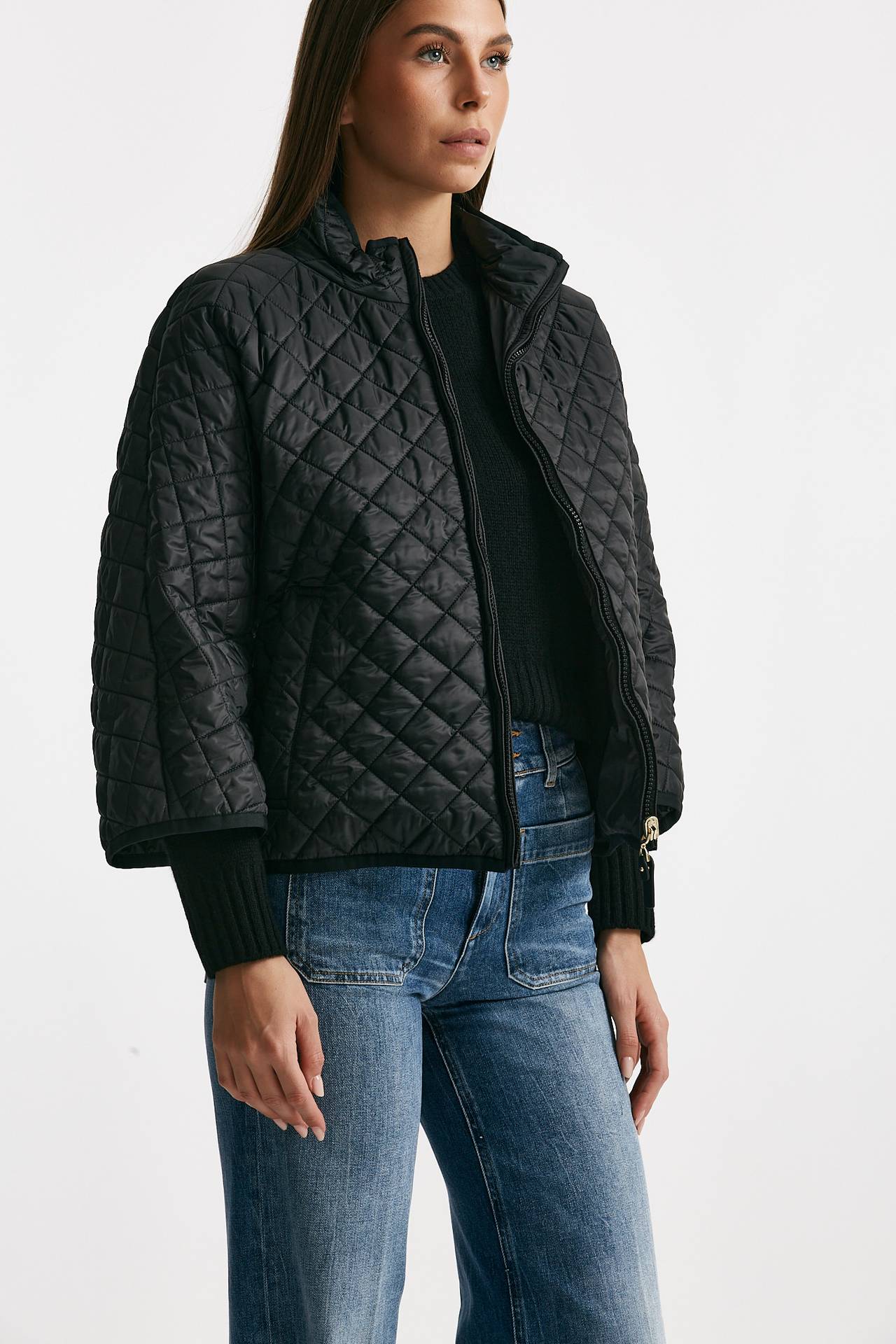 Giubbino DELFINA in tela antigoccia nero donna Max mara s - 1