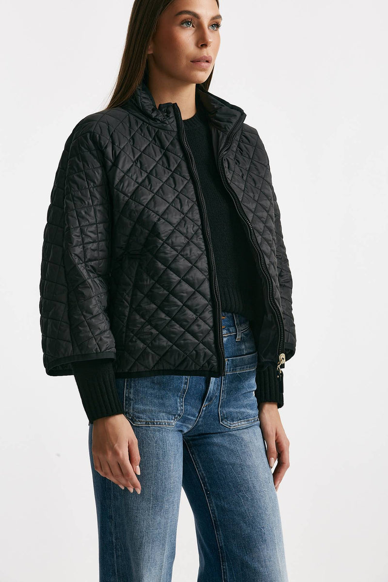 Giubbino DELFINA in tela antigoccia nero donna Max mara s - 1