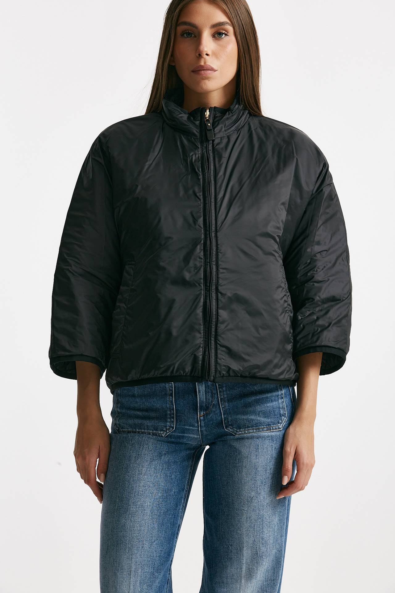 Giubbino DELFINA in tela antigoccia nero donna Max mara s - 2