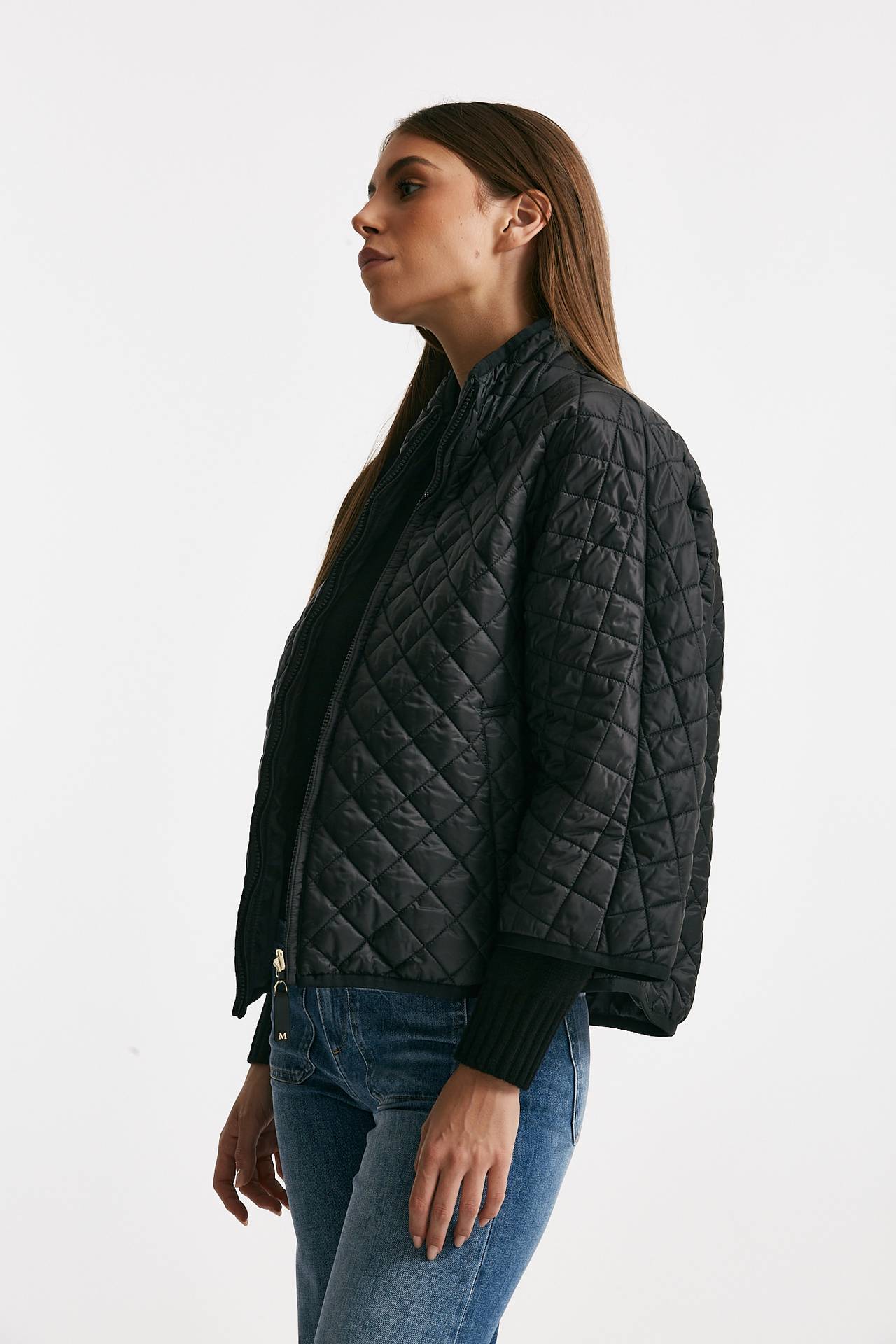 Giubbino DELFINA in tela antigoccia nero donna Max mara s - 3