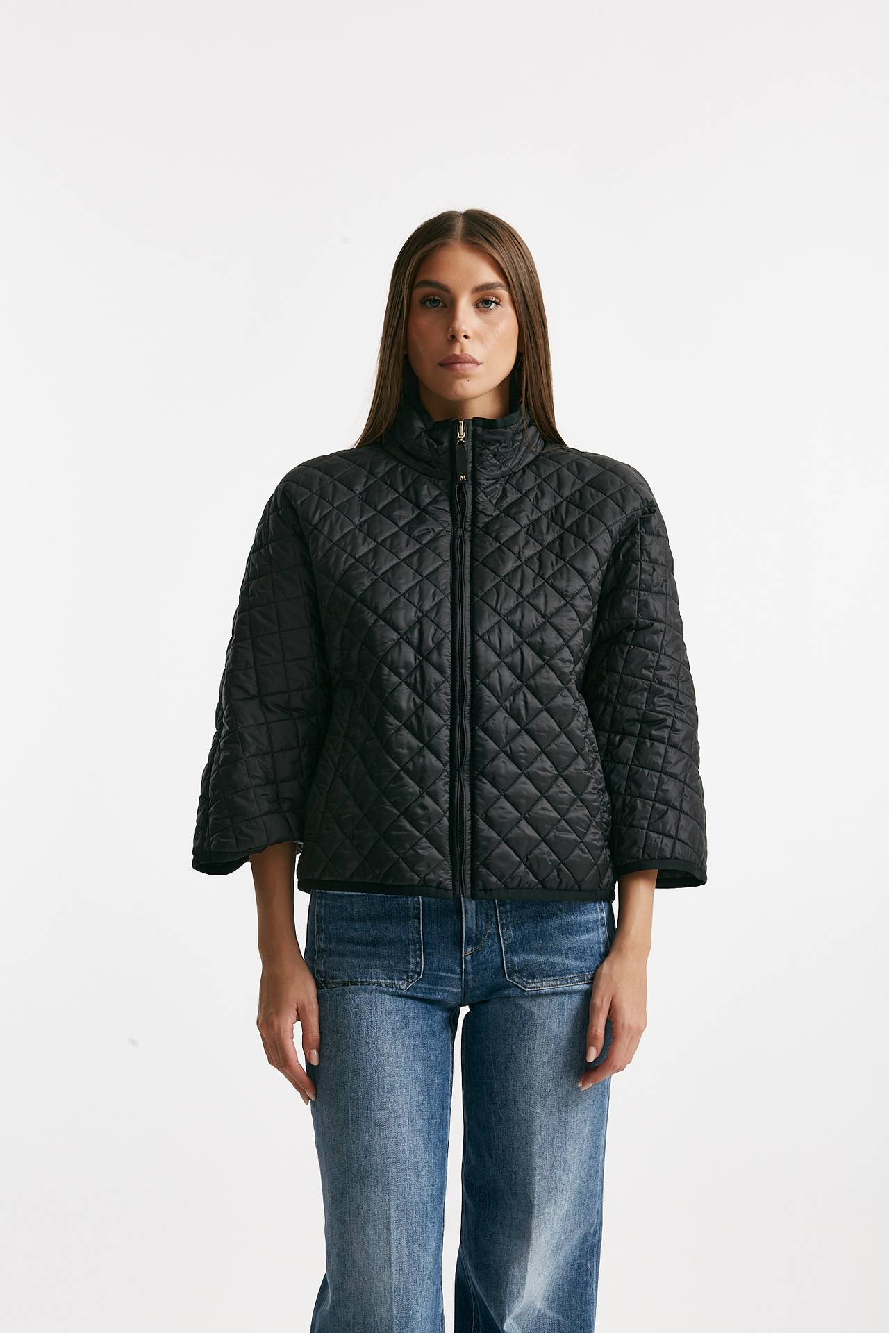 Giubbino DELFINA in tela antigoccia nero donna Max mara s - 4