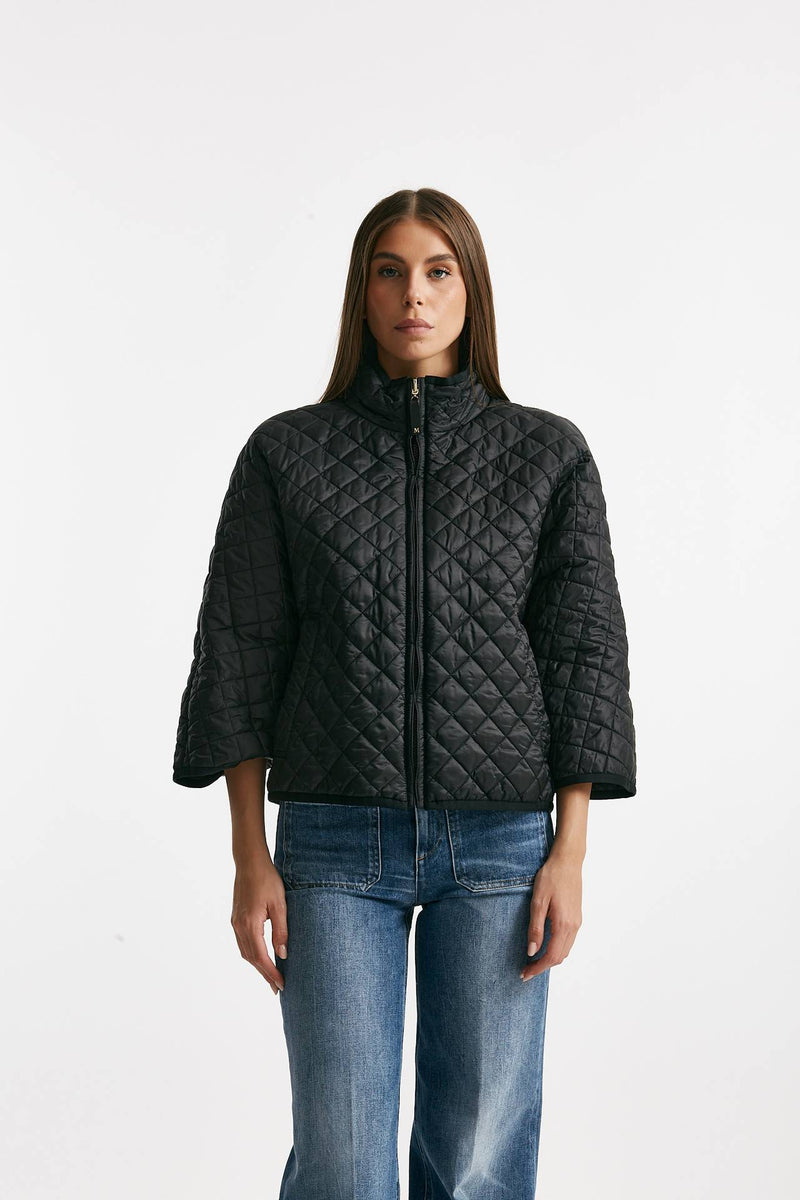 Giubbino DELFINA in tela antigoccia nero donna Max mara s - 4