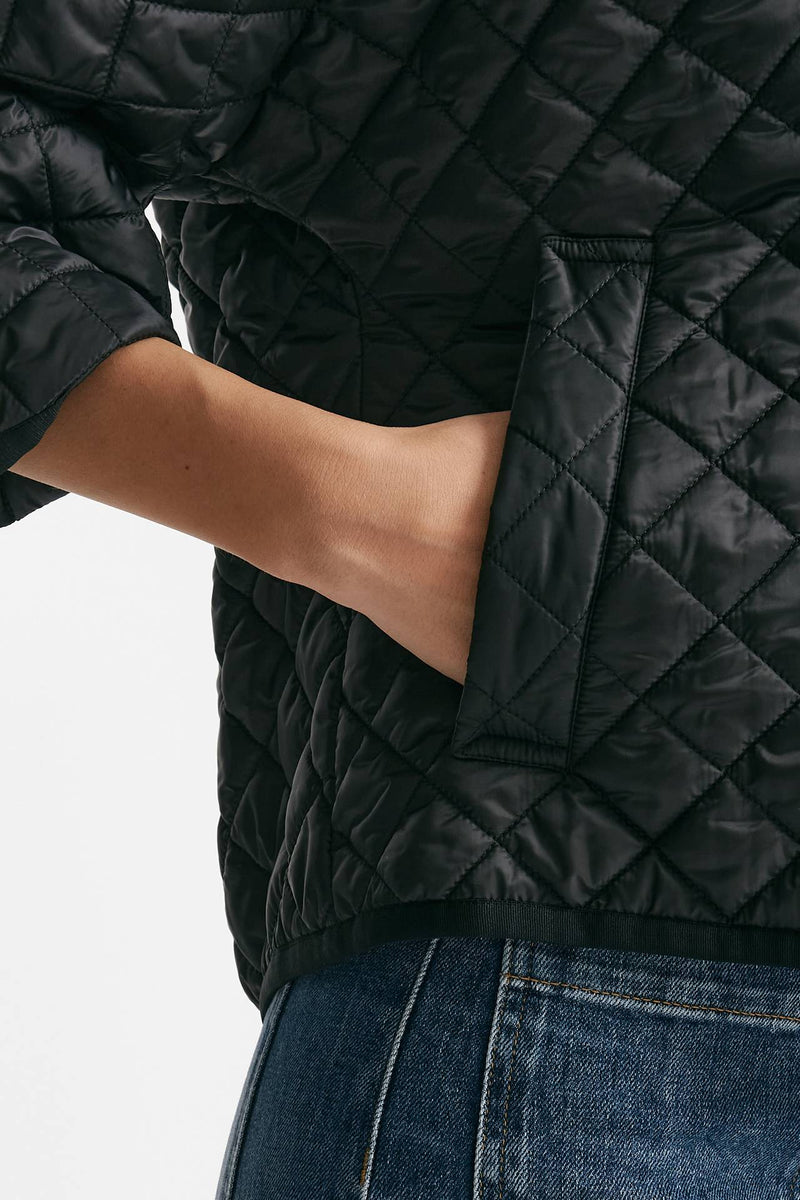 Giubbino DELFINA in tela antigoccia nero donna Max mara s - 6