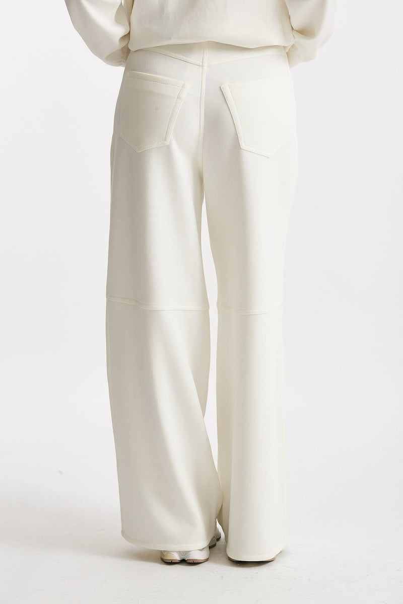 Pantalone MERLOT in jersey di cotone bianco donna Max mara s - 4
