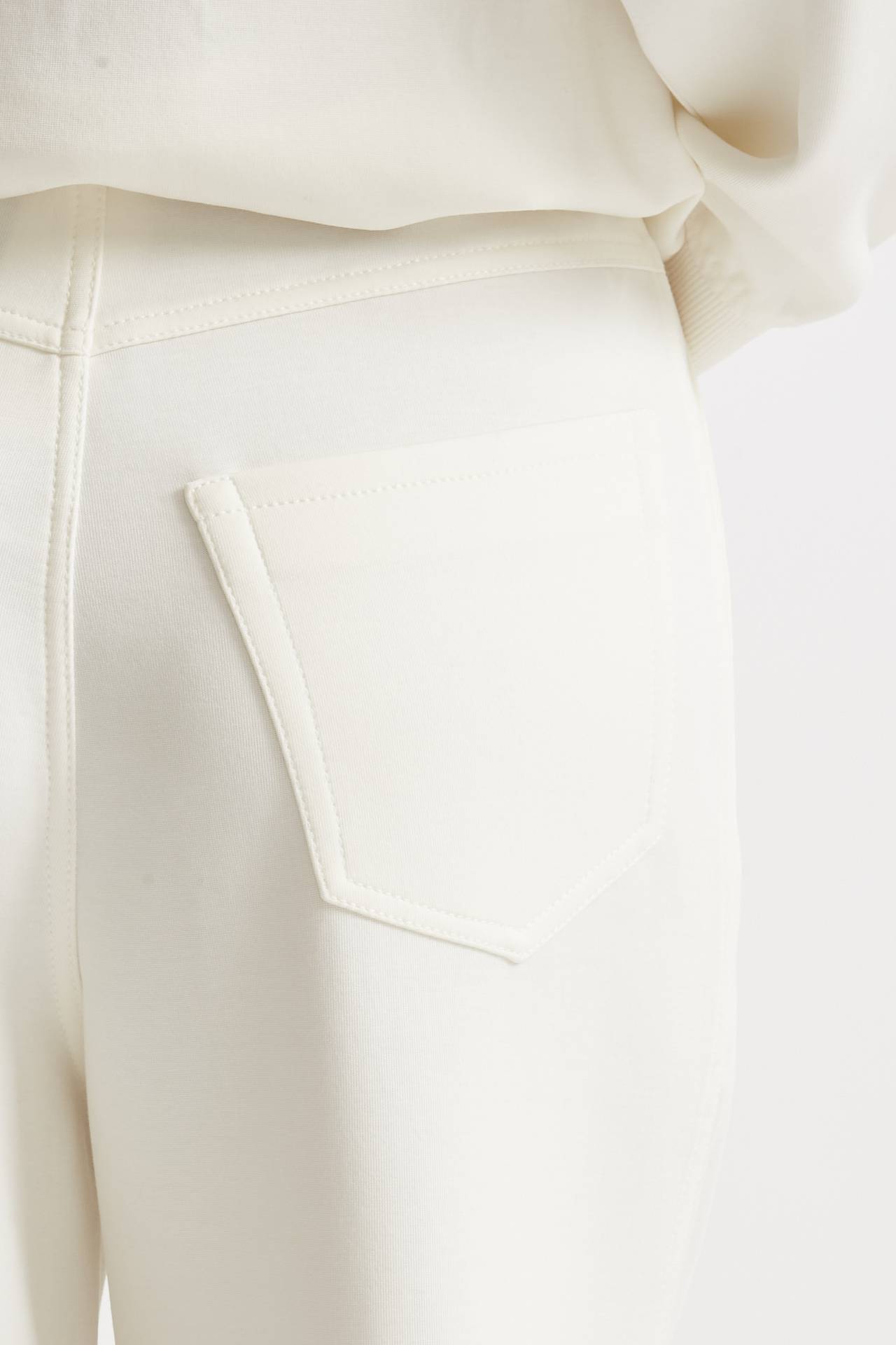 Pantalone MERLOT in jersey di cotone bianco donna Max mara s - 5