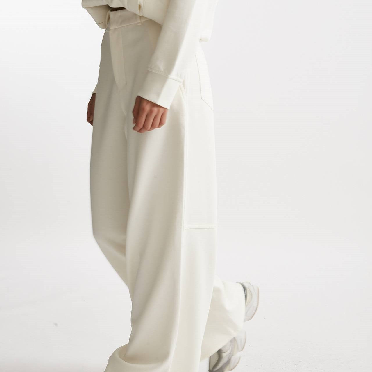 Pantalone MERLOT in jersey di cotone bianco donna Max mara s - 7