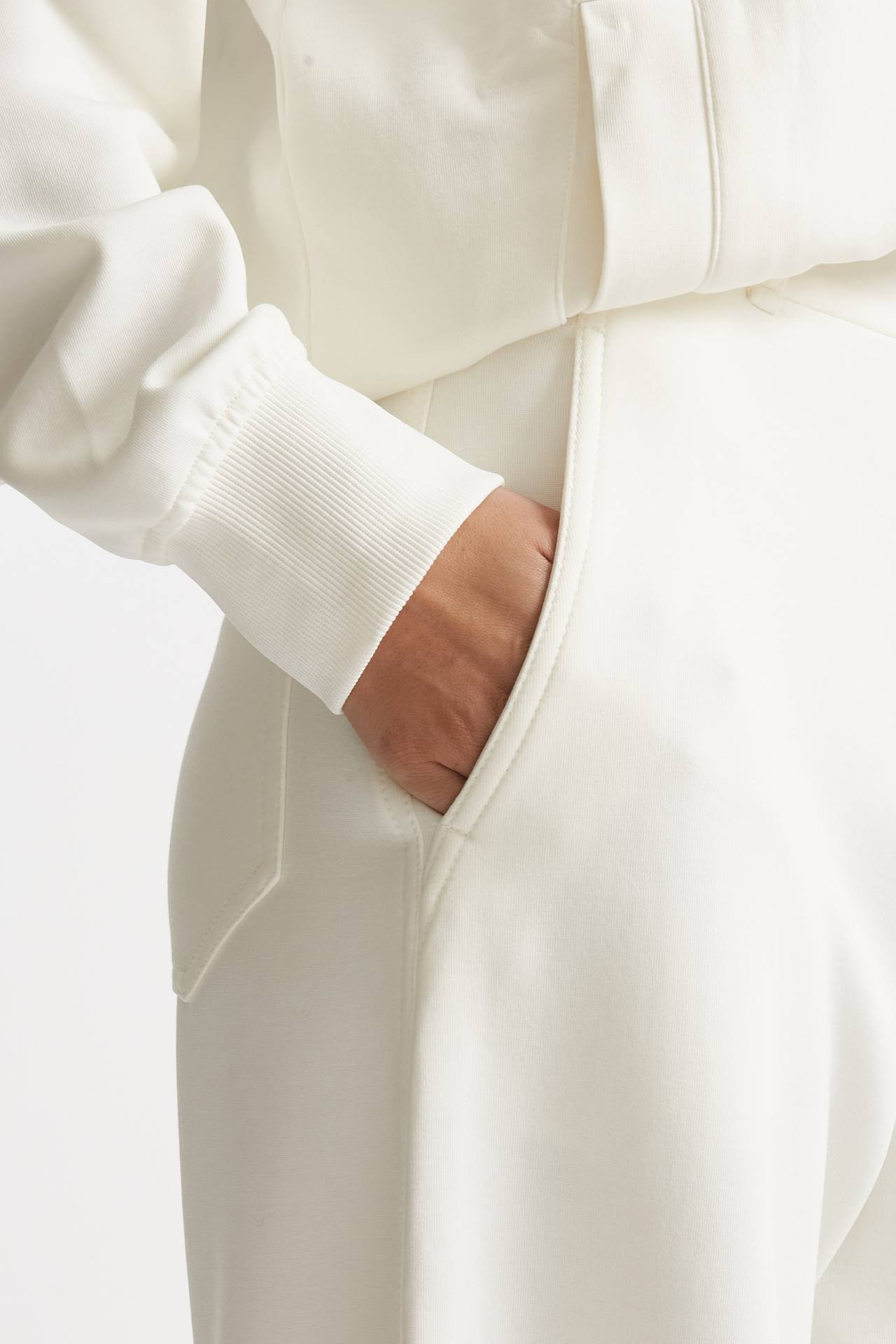 Pantalone MERLOT in jersey di cotone bianco donna Max mara s - 6