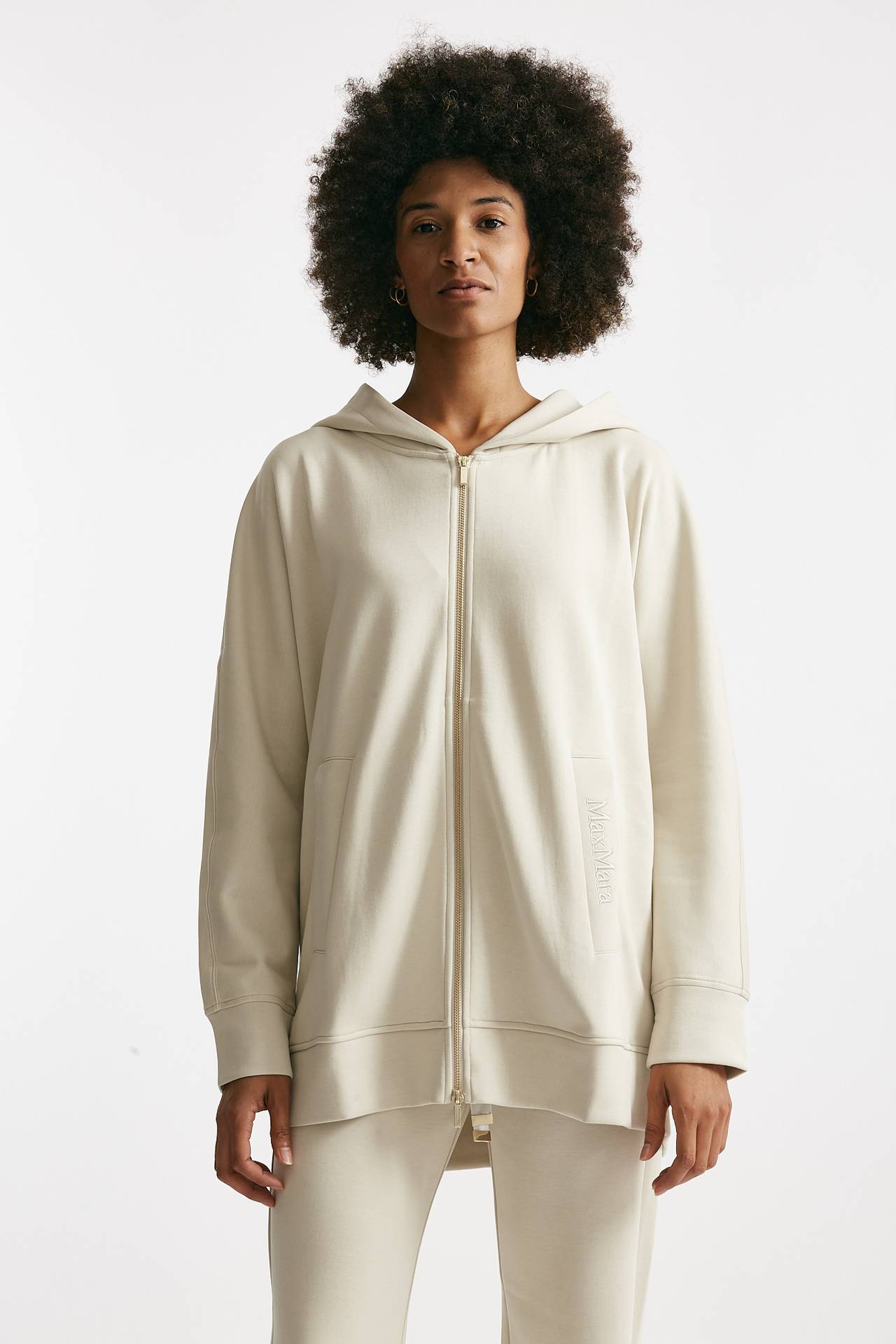 Felpa lunga over size VERBANO panna donna Max mara s - 1