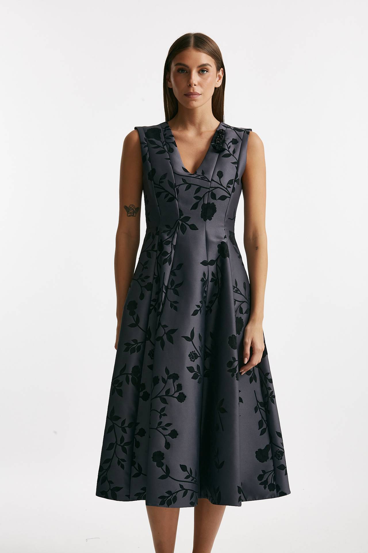 Abito jaquard fiorato CLEA blu donna Max mara s - 2