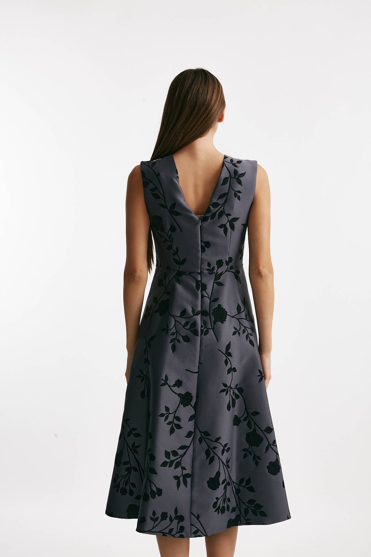 Abito jaquard fiorato CLEA blu donna Max mara s - 3