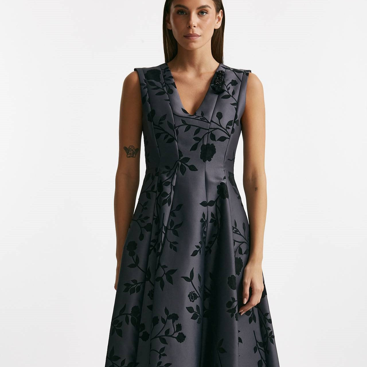 Abito jaquard fiorato CLEA blu donna Max mara s - 7