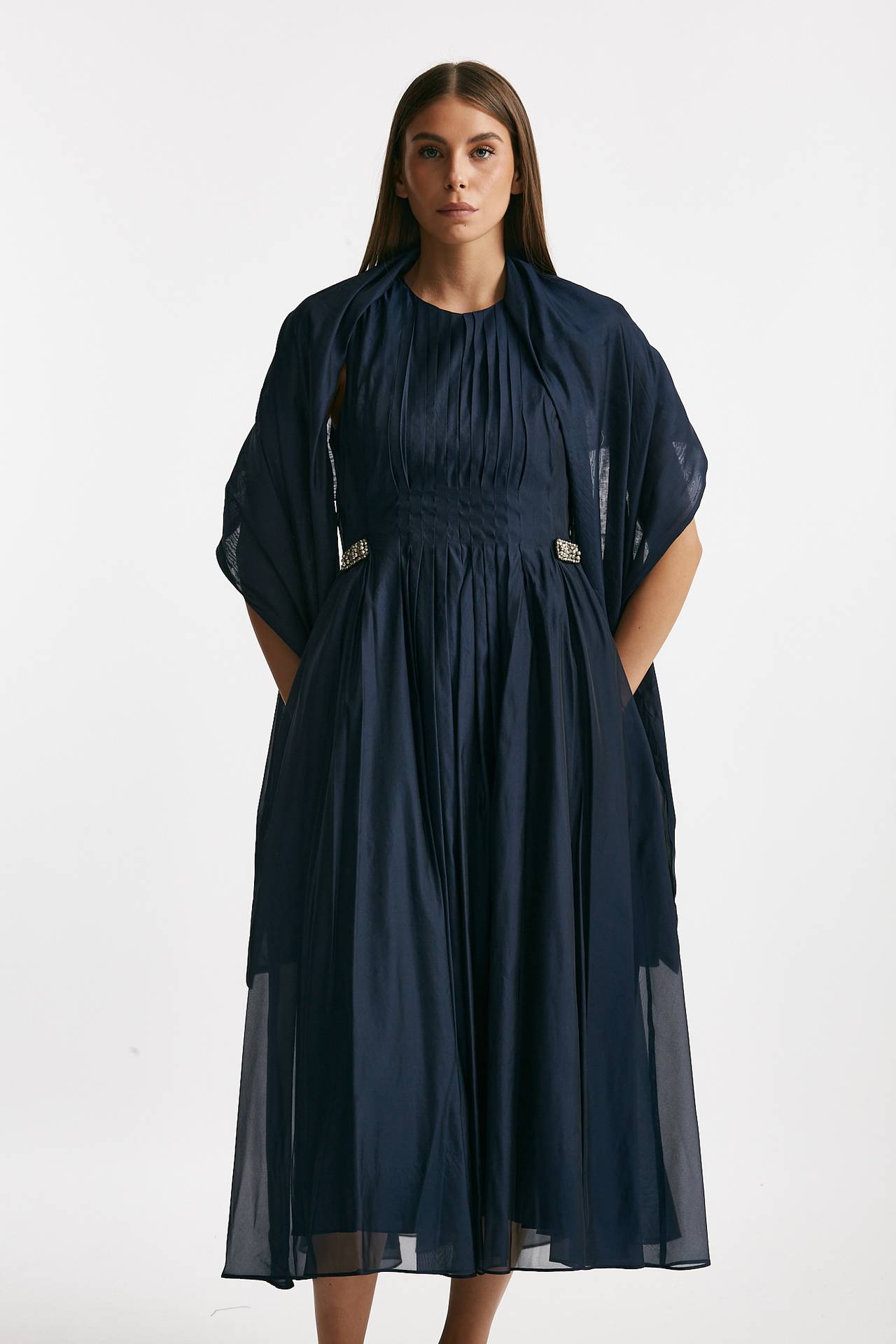 Abito midi in organza WALLY blu donna Max mara s - 8