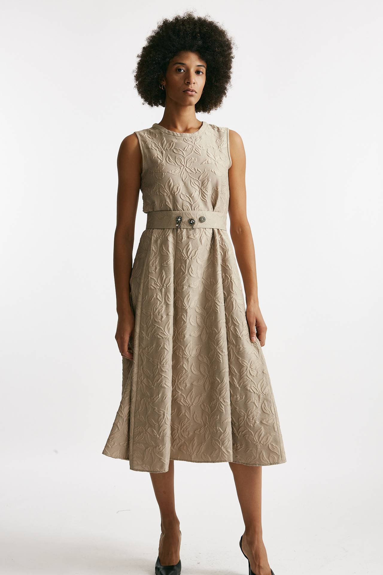 Abito jaquard tono su tono FIABA beige donna Max mara s - 1