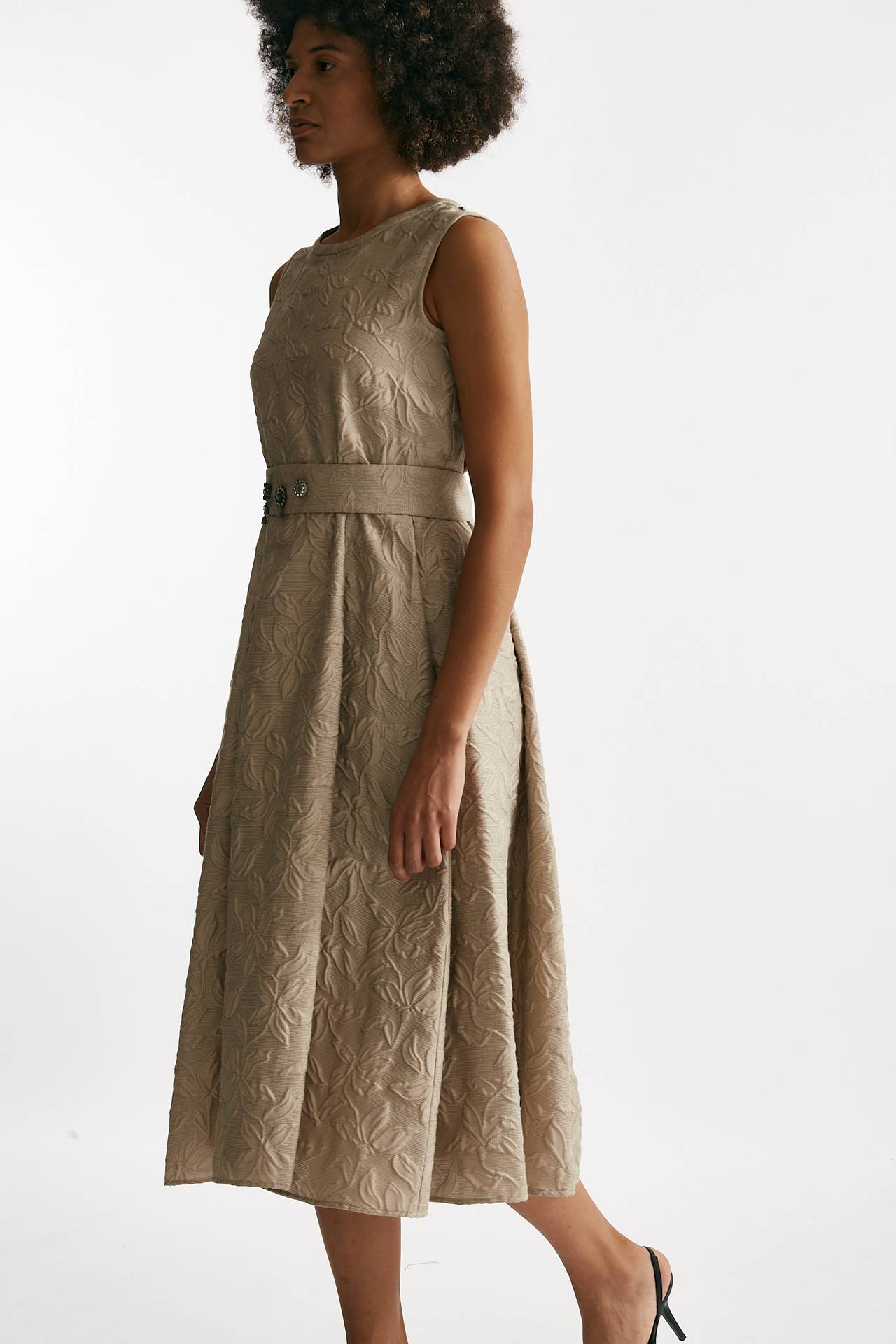 Abito jaquard tono su tono FIABA beige donna Max mara s - 4