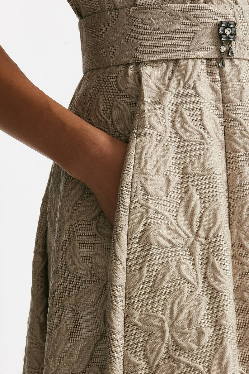 Abito jaquard tono su tono FIABA beige donna Max mara s - 7