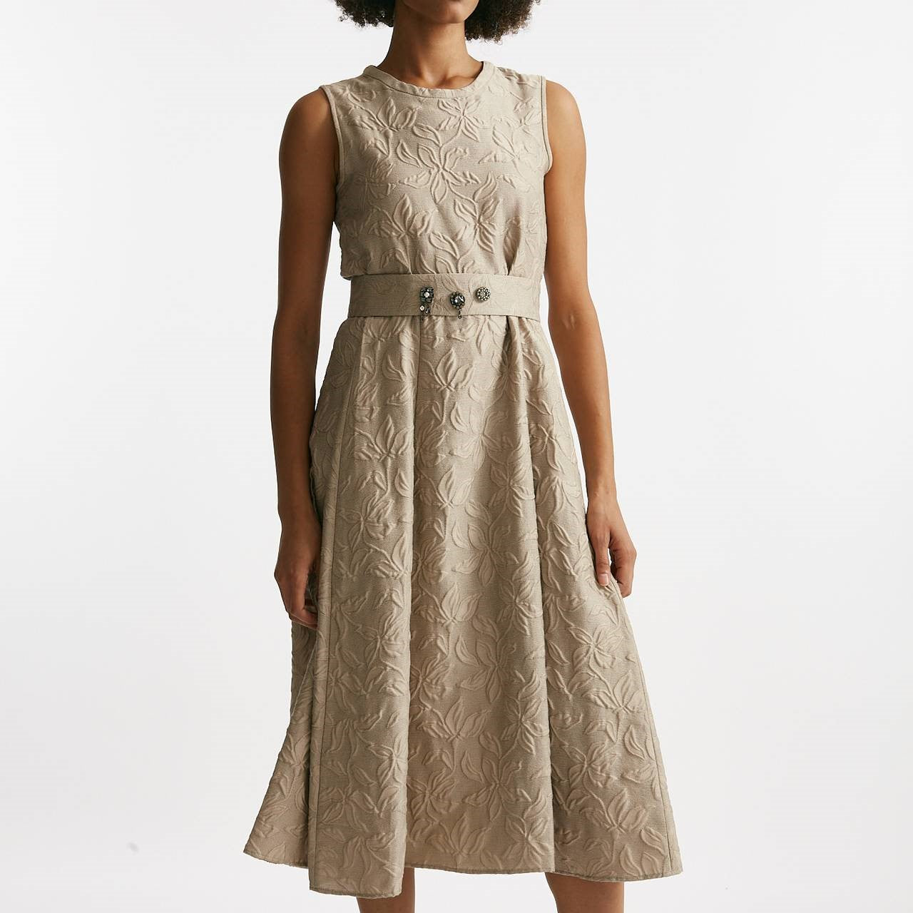 Abito jaquard tono su tono FIABA beige donna Max mara s - 10