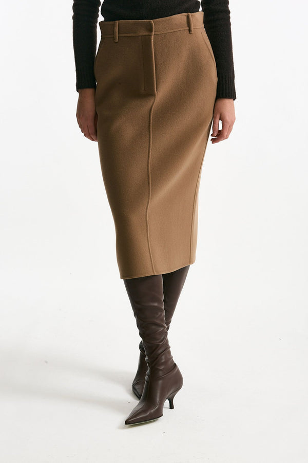 Gonna JANE in drap di lana cammello donna Max mara s