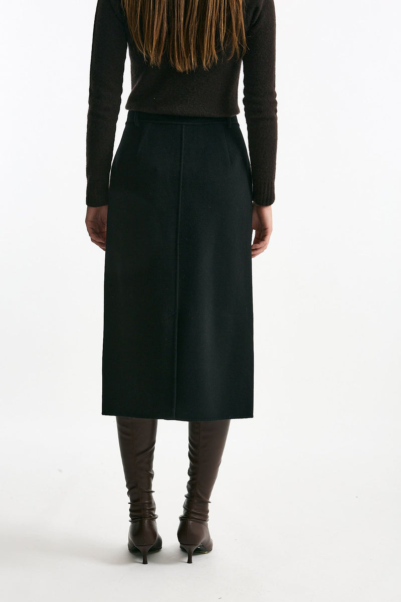 Gonna JANE in drap di lana nero donna Max mara s - 3