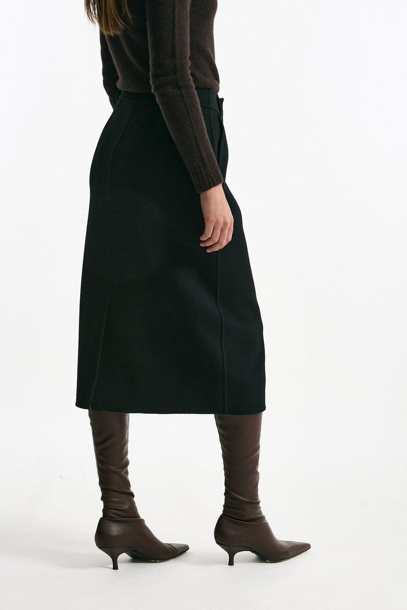 Gonna JANE in drap di lana nero donna Max mara s - 2