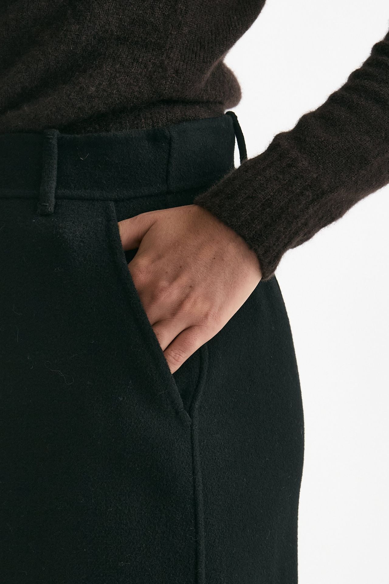 Gonna JANE in drap di lana nero donna Max mara s - 4