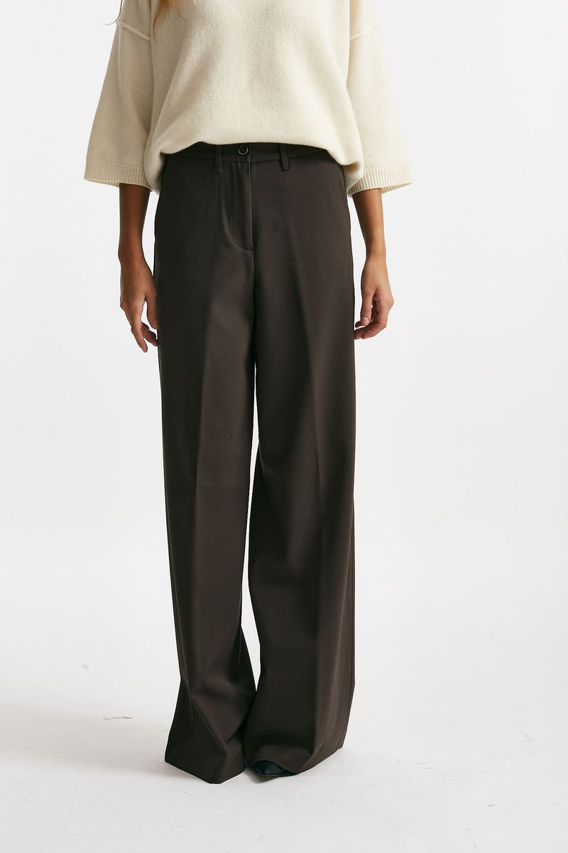 pantalone palazzo karen marrone donna Nine in the morning - 1