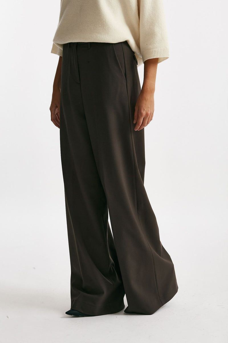 pantalone palazzo karen marrone donna Nine in the morning - 2