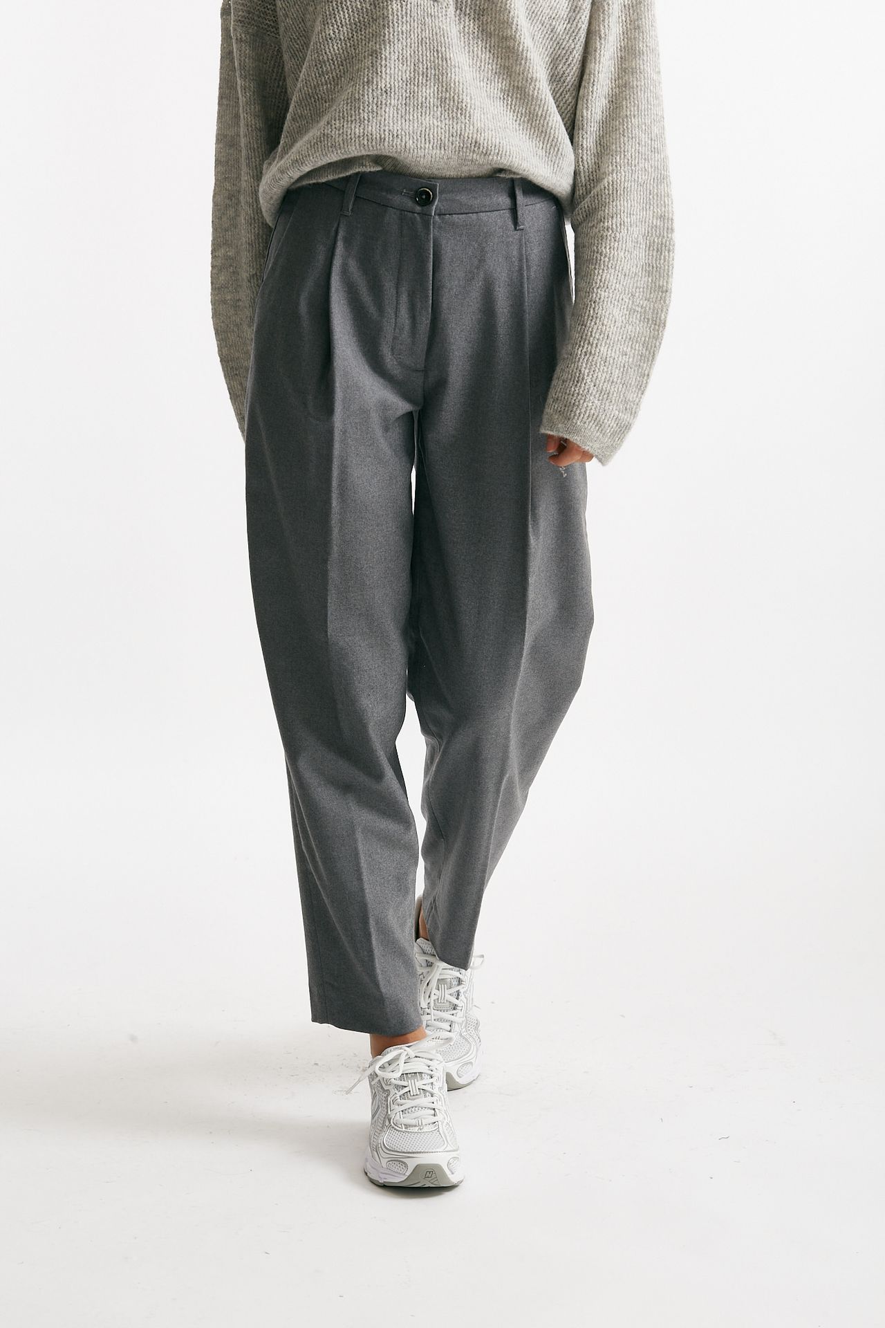 pantalone pinces janis in lana elasticizzato donna Nine in the morning - 1