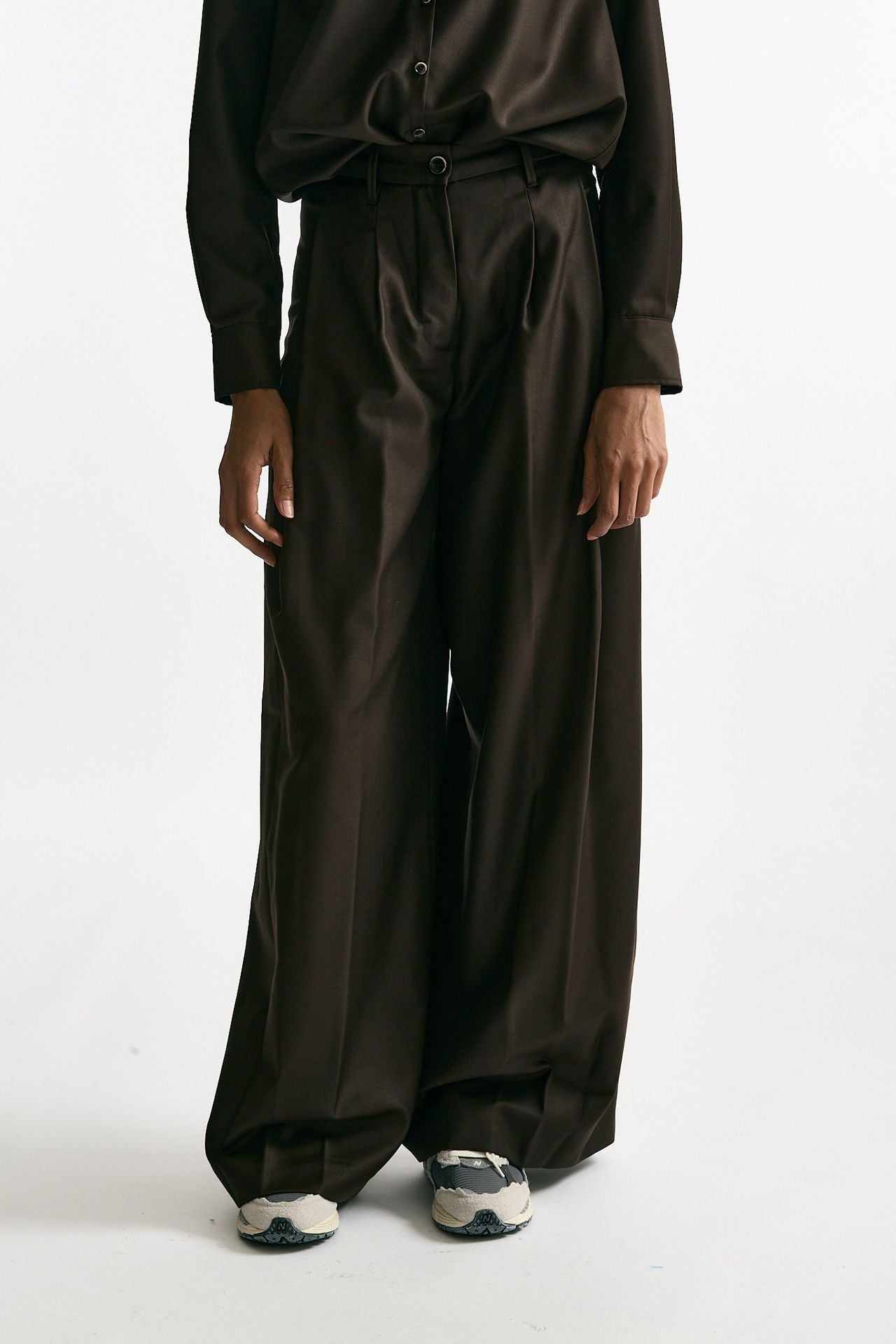 Pantalone ampio PETRA marrone donna Nine in the morning - 1