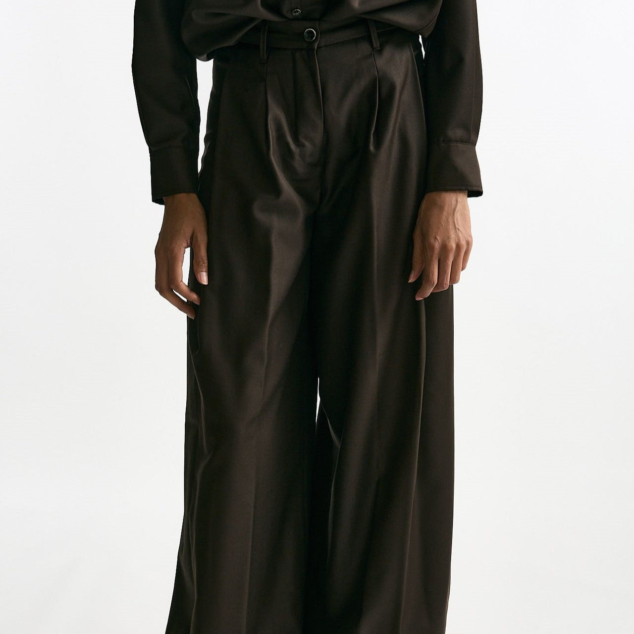 Pantalone ampio PETRA marrone donna Nine in the morning - 7