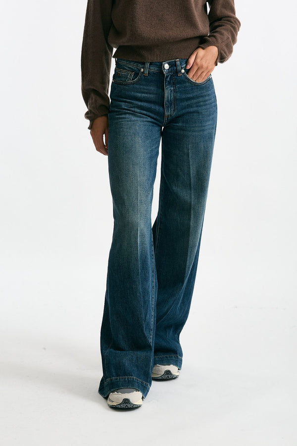 Jeans palazzo NADIA Lavaggio medio donna Nine in the morning