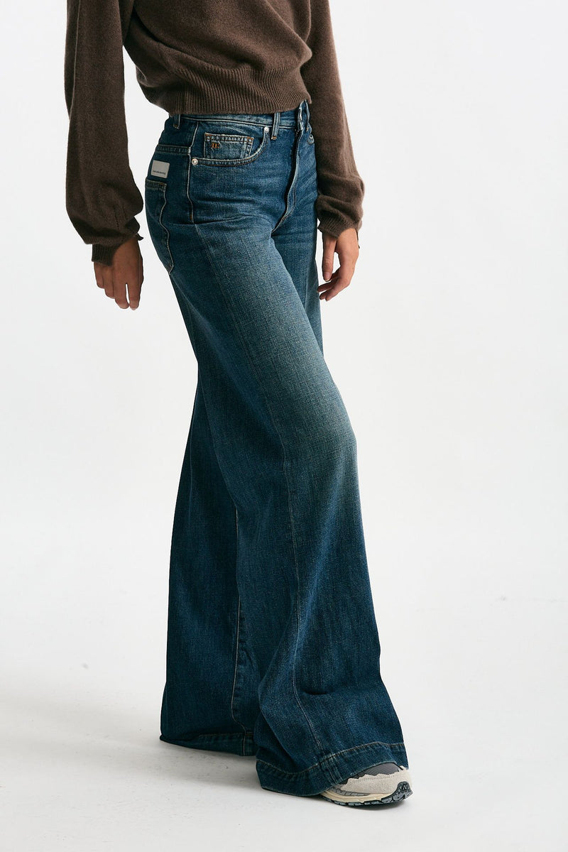 Jeans palazzo NADIA Lavaggio medio donna Nine in the morning - 4