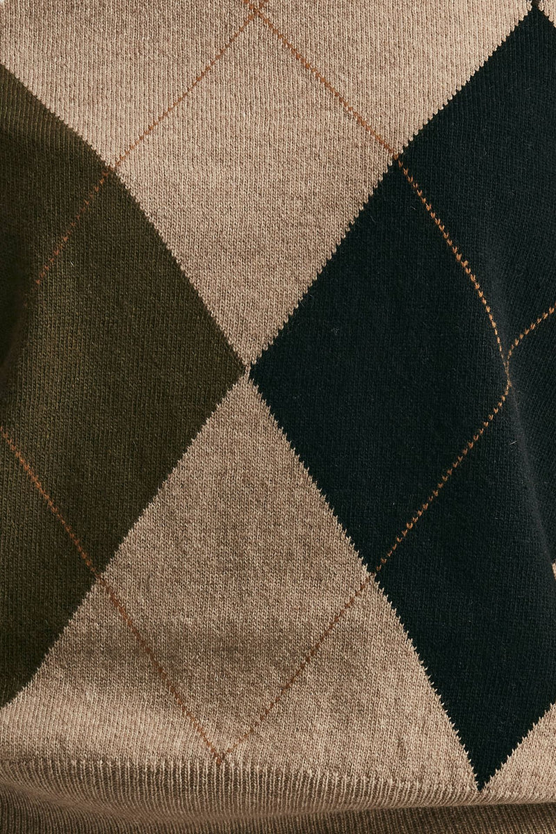 maglia collo alto fantasia rombi donna Nude - 6