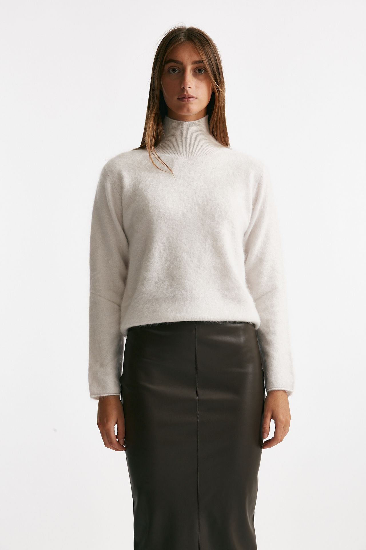 maglia collo alto bianco panna donna Nude - 1