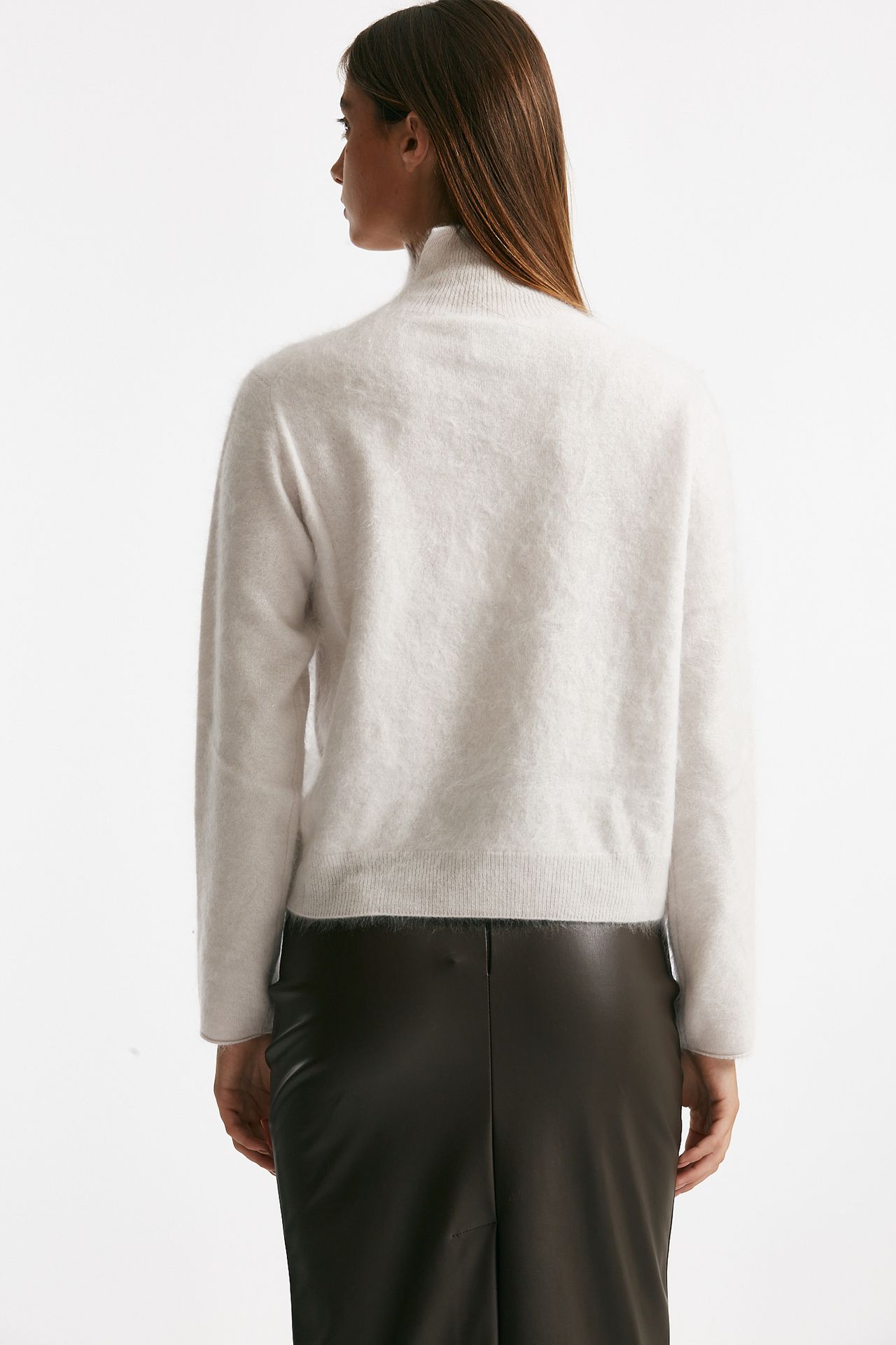 maglia collo alto bianco panna donna Nude - 3