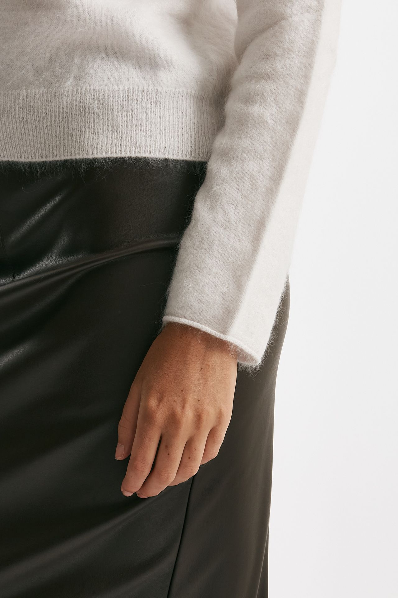 maglia collo alto bianco panna donna Nude - 6