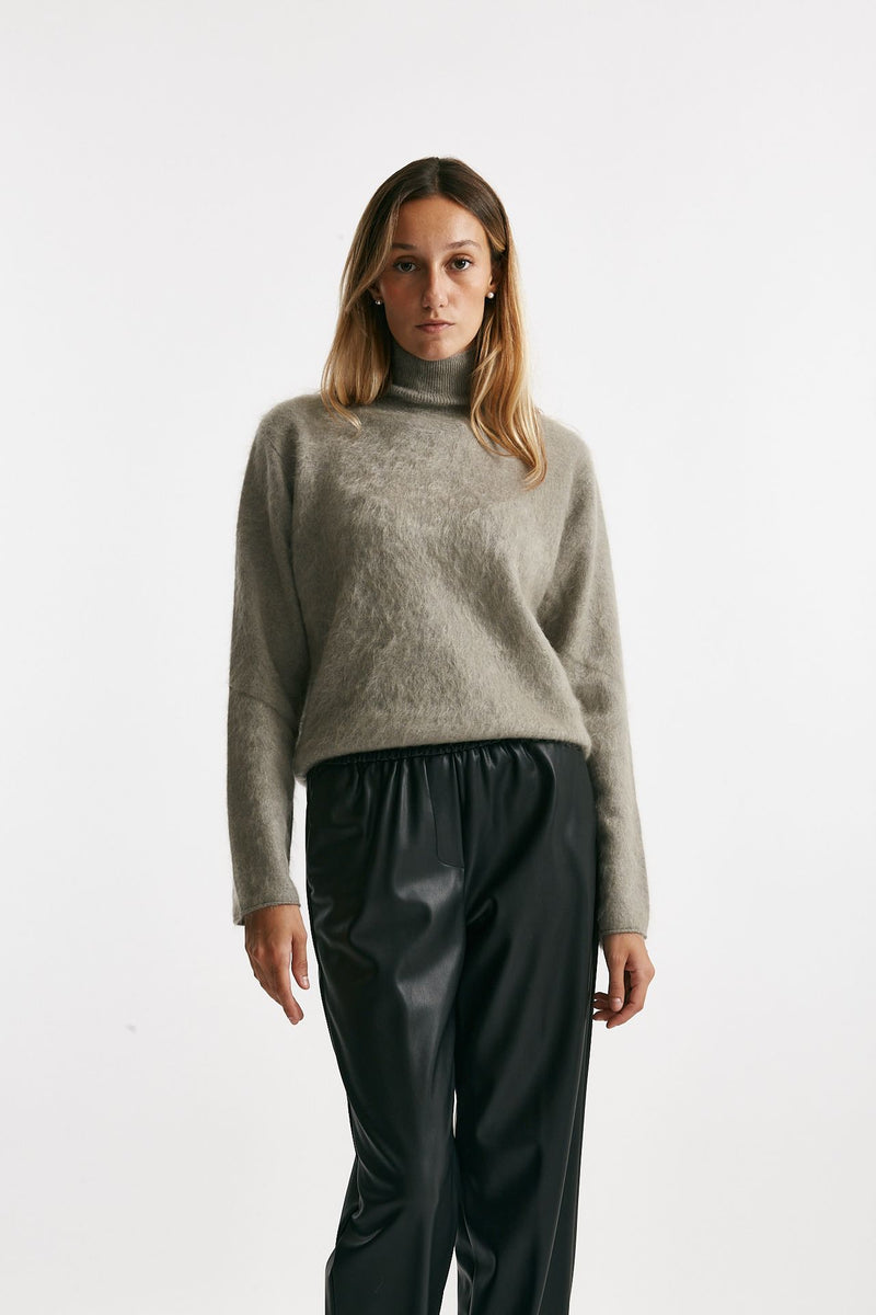 maglia collo alto grigio donna Nude - 1