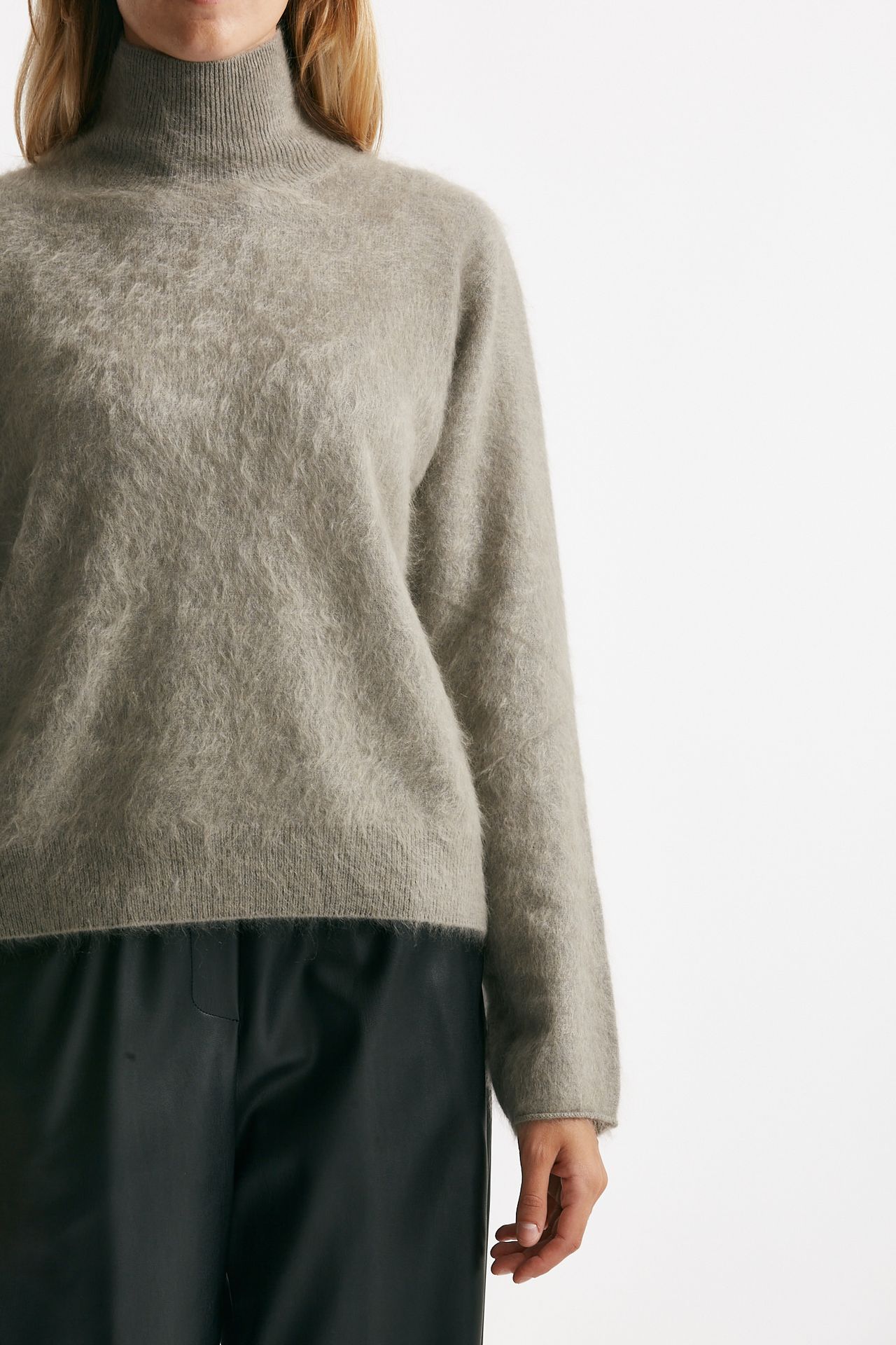 maglia collo alto grigio donna Nude - 4