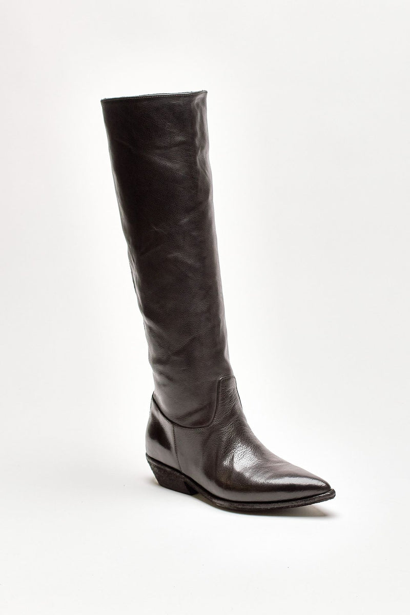 stivali pull on noelie dd104 in pelle nera donna Officine creative - 2