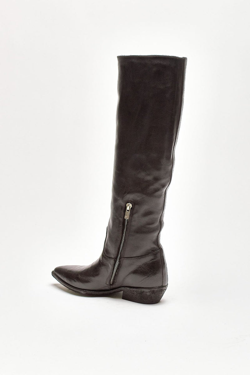 stivali pull on noelie dd104 in pelle nera donna Officine creative - 3