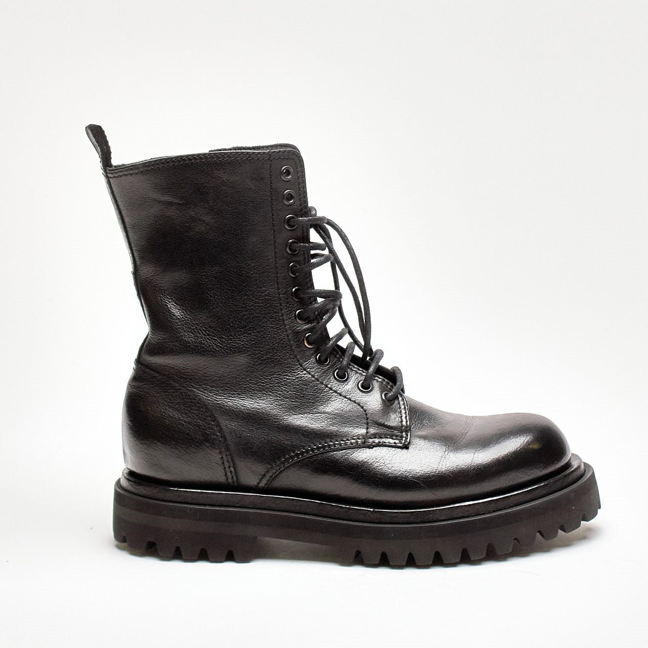 anfibi wisal 106 in pelle nera donna Officine creative - 8