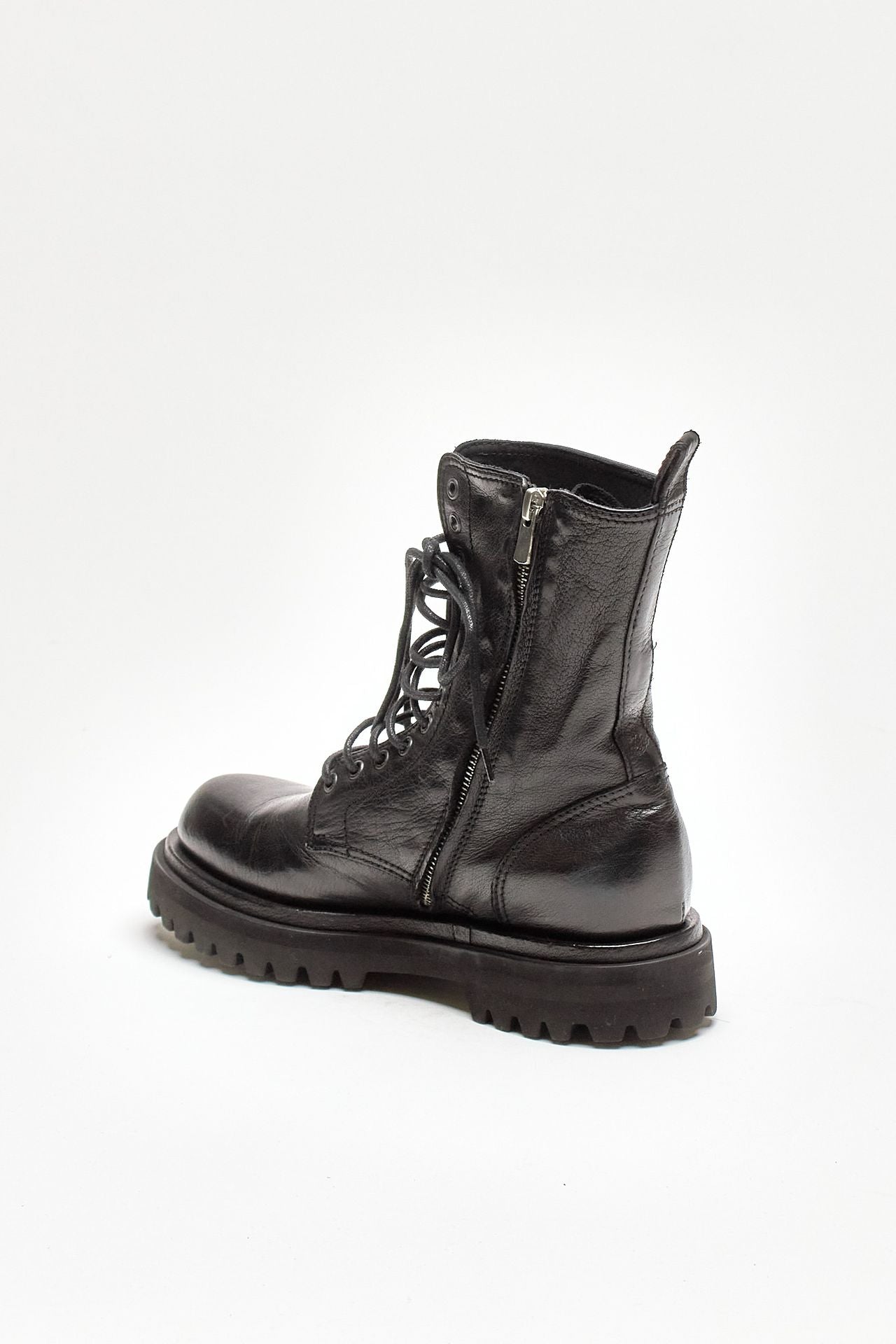 anfibi wisal 106 in pelle nera donna Officine creative - 3