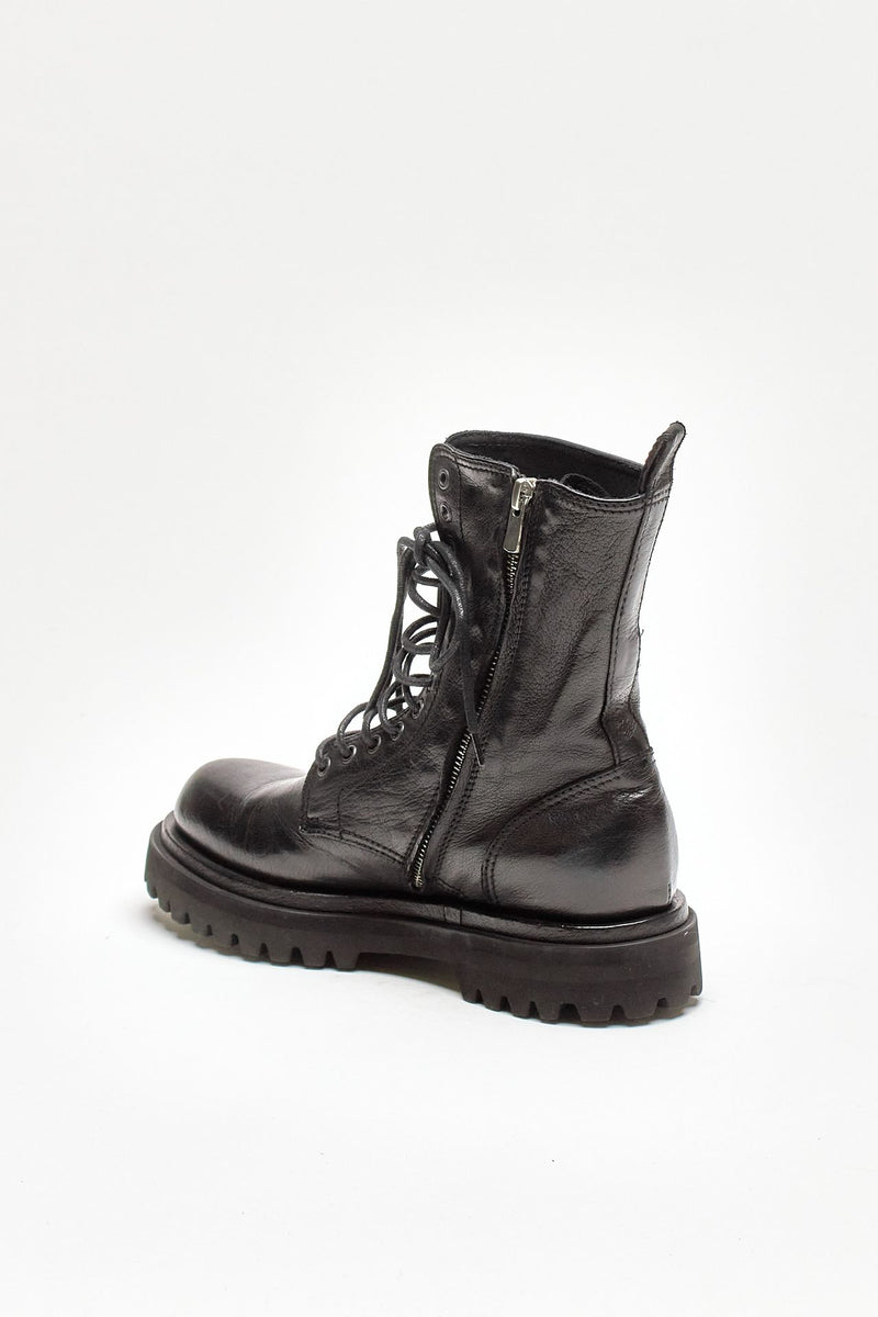 anfibi wisal 106 in pelle nera donna Officine creative - 3