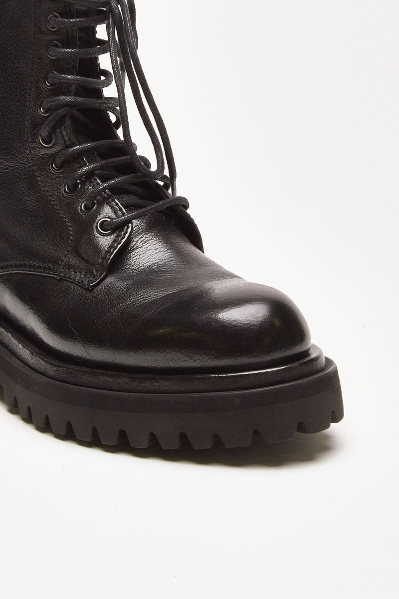 anfibi wisal 106 in pelle nera donna Officine creative - 6