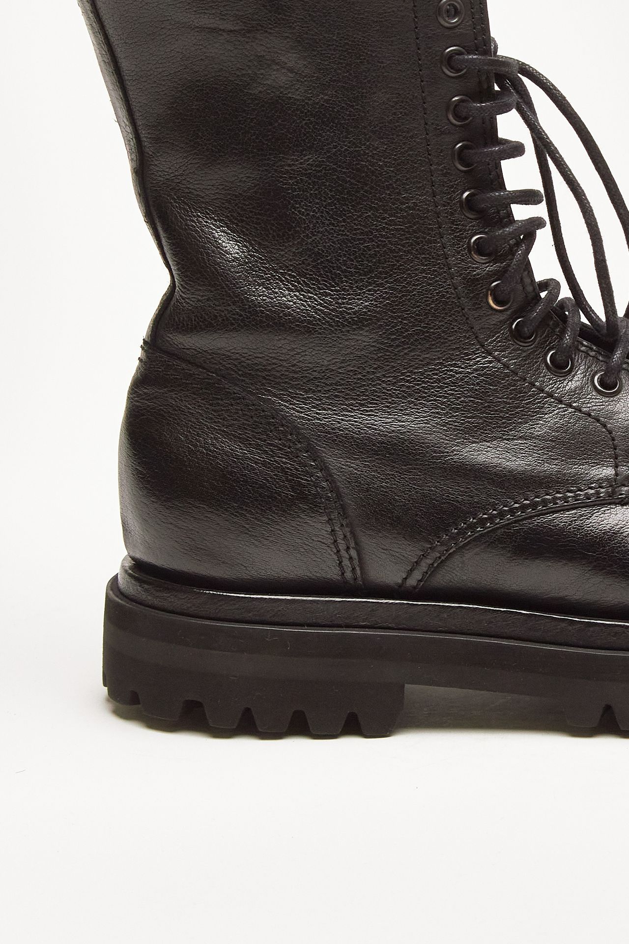 anfibi wisal 106 in pelle nera donna Officine creative - 5