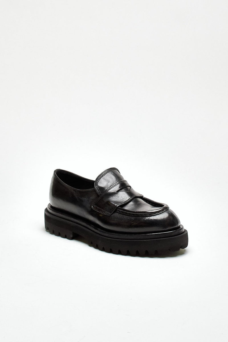 Mocassini WISAL DD/101 in pelle lavata nero donna Officine creative - 2