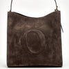 borsa her-opeach large a spalla in suede testa di moro donna Orciani - 8