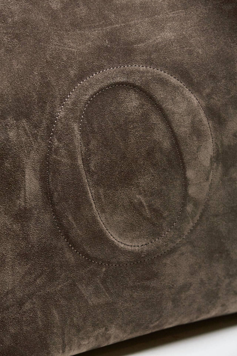 borsa her-opeach large a spalla in suede testa di moro donna Orciani - 7