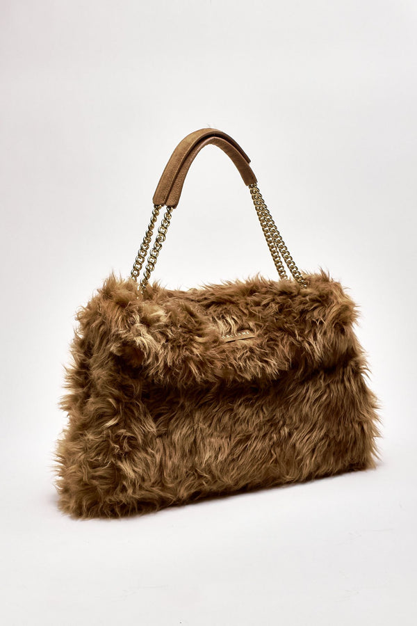 Borsa VENUS WOLF a spalla in terra donna Orciani